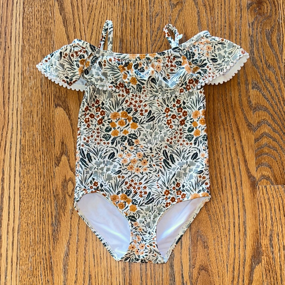 Rylee & Floral Off-Shoulder Swimsuit- 18-24mo - NWT